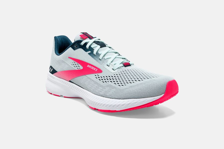 Brooks Launch 8 Road Running Shoes - Womens - Grey/Pink - KF4709261